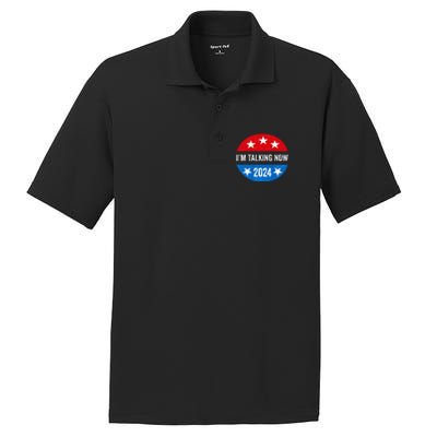 IM Talking Now Does That Sound Familiar 2024 Election Trump Premium PosiCharge RacerMesh Polo