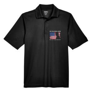 Im Talking Now Does That Sound Familiar Funny Trump Debate Men's Origin Performance Pique Polo