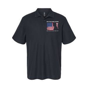 Im Talking Now Does That Sound Familiar Funny Trump Debate Softstyle Adult Sport Polo