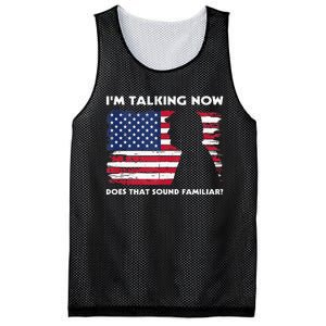 Im Talking Now Does That Sound Familiar Funny Trump Debate Mesh Reversible Basketball Jersey Tank