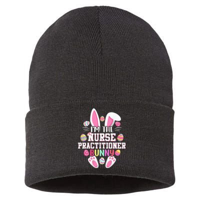 IM The Nurse Practitioner Bunny Happy Easter Day Sustainable Knit Beanie