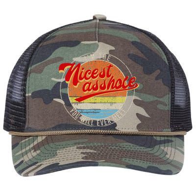 IM The Nicest Asshole YouLl Ever Meet Funny Saying Retro Rope Trucker Hat Cap