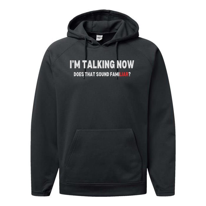 IM Talking Now Does That Sound Familiar Trump Debate Performance Fleece Hoodie