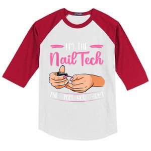 I'm The Nail Tech They Told You About Nail Studio Kids Colorblock Raglan Jersey