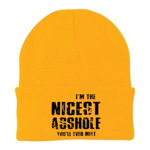 Im The Nicest Asshole Youll Ever Meet Knit Cap Winter Beanie