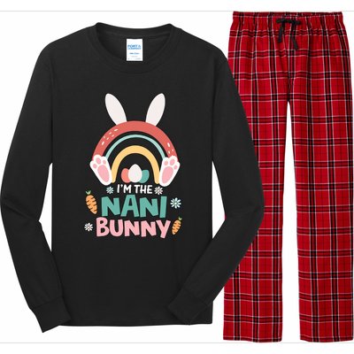 I'm The Nani Bunny Easter Nani Bunny For Grandma Nana Holiday Bunny Long Sleeve Pajama Set