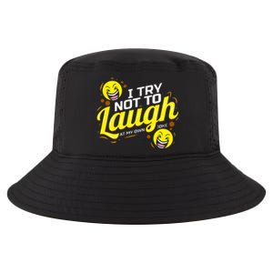 I Try Not To Laugh At My Own Jokes Funny Cool Comfort Performance Bucket Hat