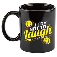 I Try Not To Laugh At My Own Jokes Funny 11oz C Handle Ceramic Mug