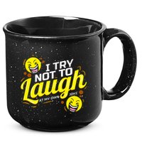 I Try Not To Laugh At My Own Jokes Funny 15oz Campfire Ceramic Mug