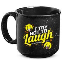 I Try Not To Laugh At My Own Jokes Funny 15oz Campfire Ceramic Mug