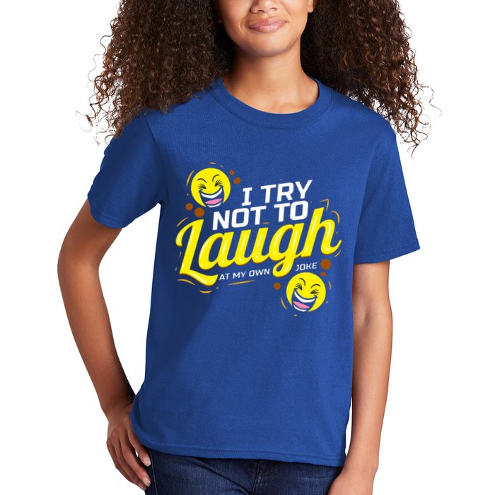 I Try Not To Laugh At My Own Jokes Funny Kids T-Shirt