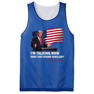 IM Talking Now Does That Sound Familiar Trump 2024 Election Mesh Reversible Basketball Jersey Tank