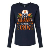 Icu Thanksgiving Nurse Crew Thanksgiving Intensive Care Unit Womens Cotton Relaxed Long Sleeve T-Shirt