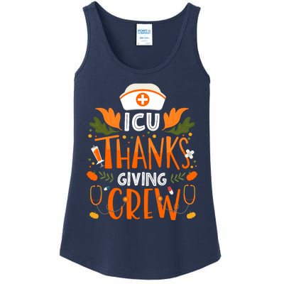 Icu Thanksgiving Nurse Crew Thanksgiving Intensive Care Unit Ladies Essential Tank