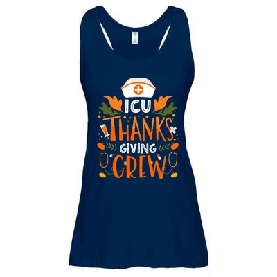 Icu Thanksgiving Nurse Crew Thanksgiving Intensive Care Unit Ladies Essential Flowy Tank