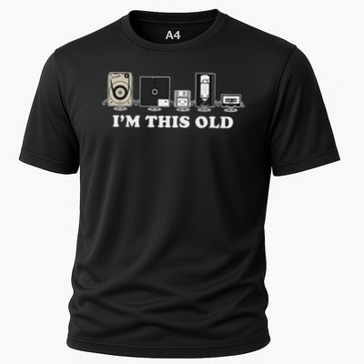 I'm This Old Retro Vintage Cassette Tape Floppy Disk Vhs Performance Shirt