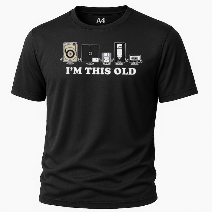 I'm This Old Retro Vintage Cassette Tape Floppy Disk Vhs Performance Shirt