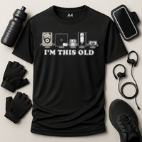 I'm This Old Retro Vintage Cassette Tape Floppy Disk Vhs Performance Shirt