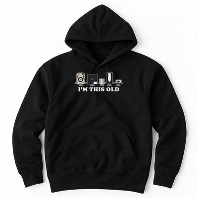 I'm This Old Retro Vintage Cassette Tape Floppy Disk Vhs Hoodie
