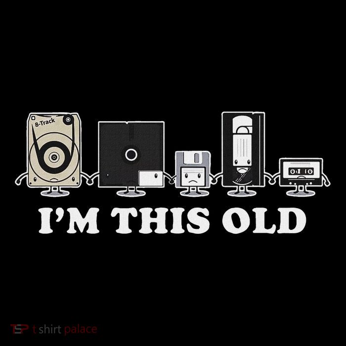 I'm This Old Retro Vintage Cassette Tape Floppy Disk Vhs Sweatshirt