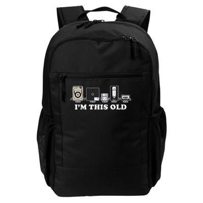 I'm This Old Retro Vintage Cassette Tape Floppy Disk Vhs Backpack