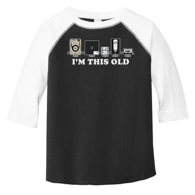 I'm This Old Retro Vintage Cassette Tape Floppy Disk Vhs Toddler Fine Jersey T-Shirt