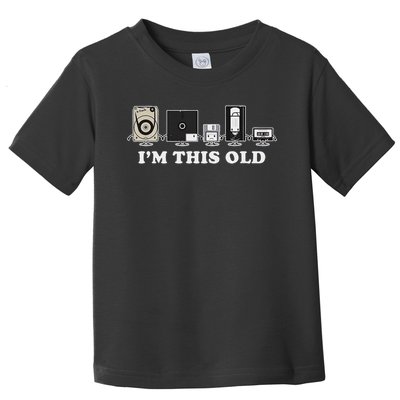 I'm This Old Retro Vintage Cassette Tape Floppy Disk Vhs Toddler T-Shirt