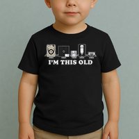 I'm This Old Retro Vintage Cassette Tape Floppy Disk Vhs Toddler T-Shirt