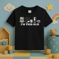 I'm This Old Retro Vintage Cassette Tape Floppy Disk Vhs Toddler T-Shirt