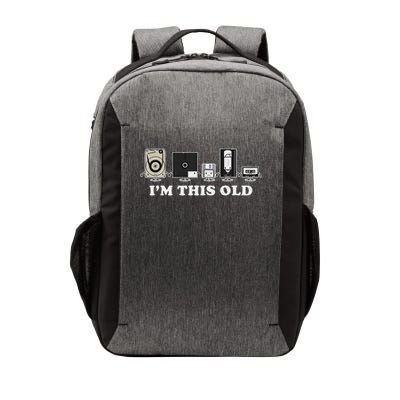 I'm This Old Retro Vintage Cassette Tape Floppy Disk Vhs Vector Backpack