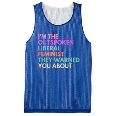 Im The Outspoken Liberal Feminist Political Power Mesh Reversible Basketball Jersey Tank