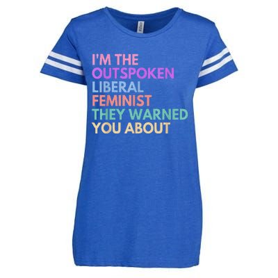 Im The Outspoken Liberal Feminist Political Power Enza Ladies Jersey Football T-Shirt