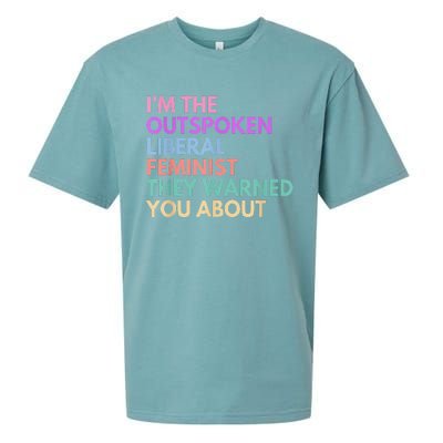 Im The Outspoken Liberal Feminist Political Power Sueded Cloud Jersey T-Shirt