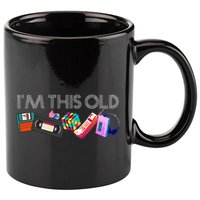 Im This Old 80s Technology Icons 1980s Birthday 11oz C Handle Ceramic Mug