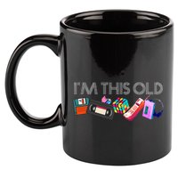 Im This Old 80s Technology Icons 1980s Birthday 11oz C Handle Ceramic Mug