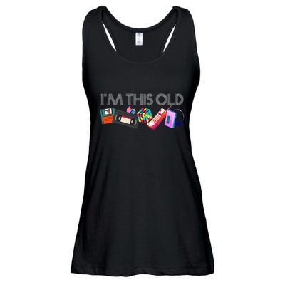 Im This Old 80s Technology Icons 1980s Birthday Ladies Essential Flowy Tank