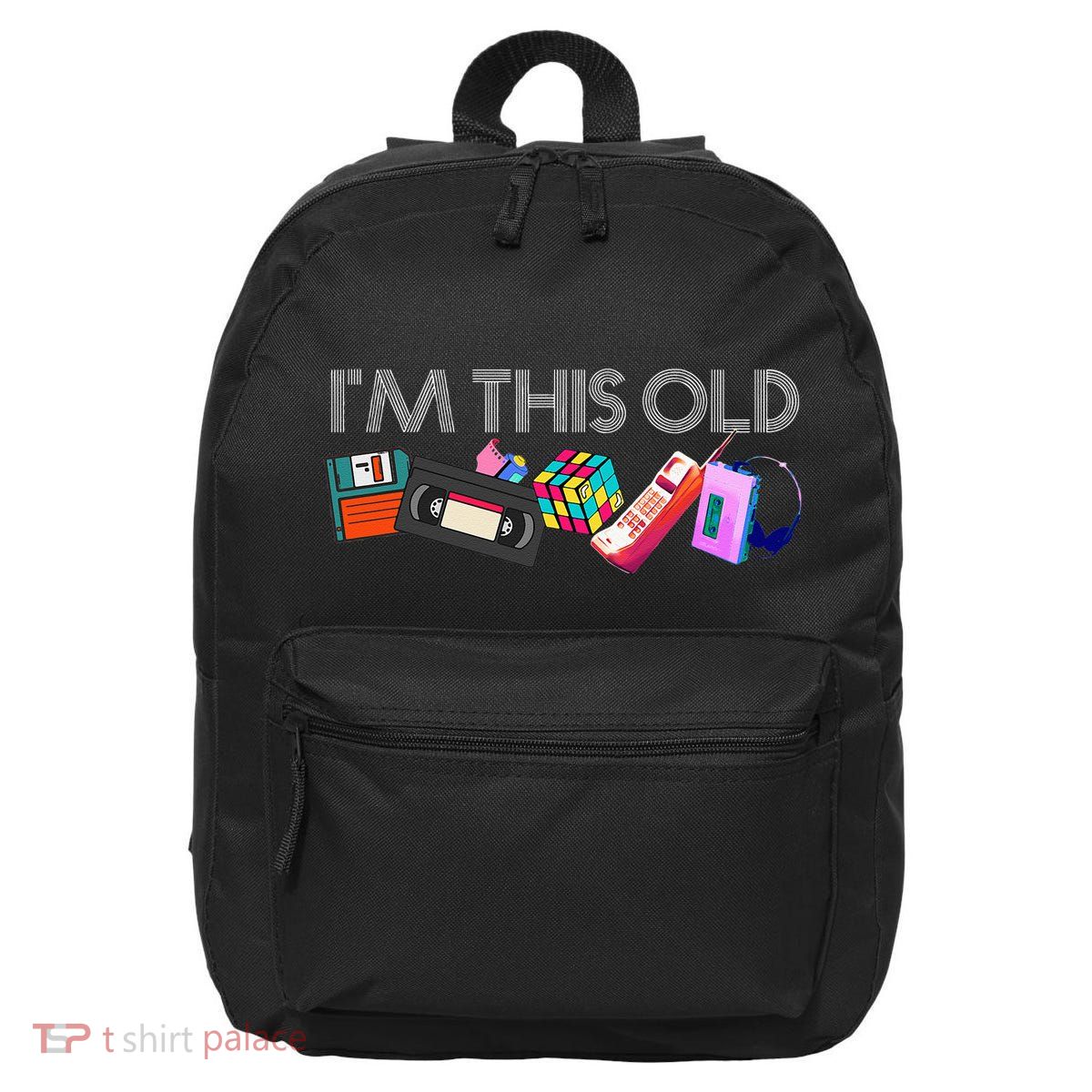 Im This Old 80s Technology Icons 1980s Birthday 16 in Basic Backpack