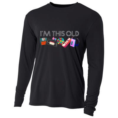 Im This Old 80s Technology Icons 1980s Birthday Cooling Performance Long Sleeve Crew