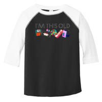 Im This Old 80s Technology Icons 1980s Birthday Toddler Fine Jersey T-Shirt