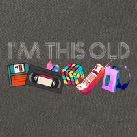 Im This Old 80s Technology Icons 1980s Birthday Cotton Canvas Backpack