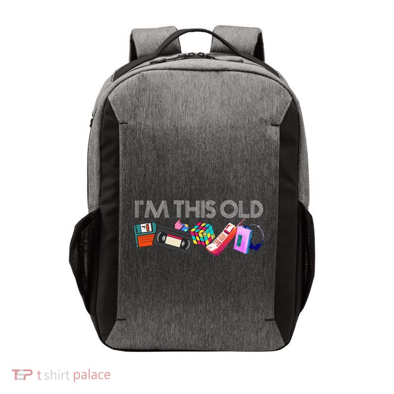 Im This Old 80s Technology Icons 1980s Birthday Vector Backpack