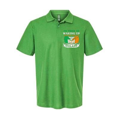 I'm Tired Of Waking Up And Not Being In Ireland Irish Gaelic Softstyle Adult Sport Polo