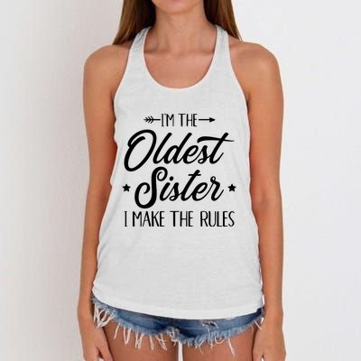 Im The Oldest Sister I Make The Rules Women's Knotted Racerback Tank