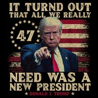 It Turned Out That All We Really Needed Was A New President Drawstring Bag
