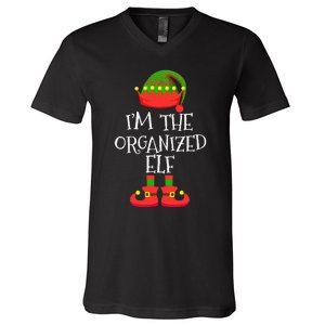 IM The Organized Elf Christmas Holiday Elf Squad Xmas Elves V-Neck T-Shirt