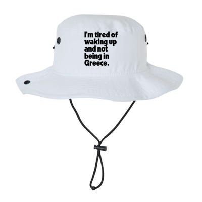 Im Tired Of Waking Up And Not Being In Greece Funny Greek Legacy Cool Fit Booney Bucket Hat