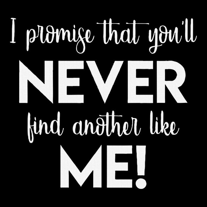 I Promise That You'll Never Find Another Like Me! Song Lyric  Drawstring Bag