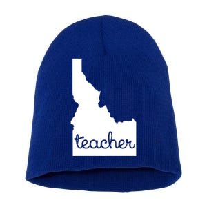 Idaho Teacher Outing Gift Cool Motivational Country Outfit Cute Gift Short Acrylic Beanie