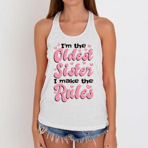 IM The Oldest Sister I Make The Rules Oldest Sibling Women's Knotted Racerback Tank