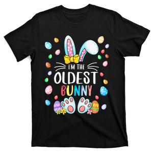 I'm The Oldest Bunny Ears Easter Day Family Matching T-Shirt